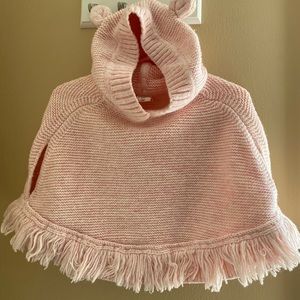 GAP Pale Pink Poncho in size 12-18 months